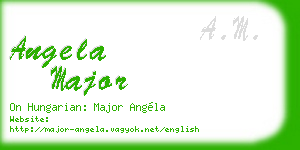 angela major business card