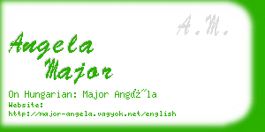 angela major business card